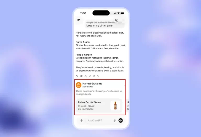 chatgpt官方发布的广告示意图