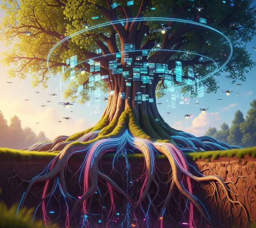 AI像一棵大树,汲取信息,扩散信息